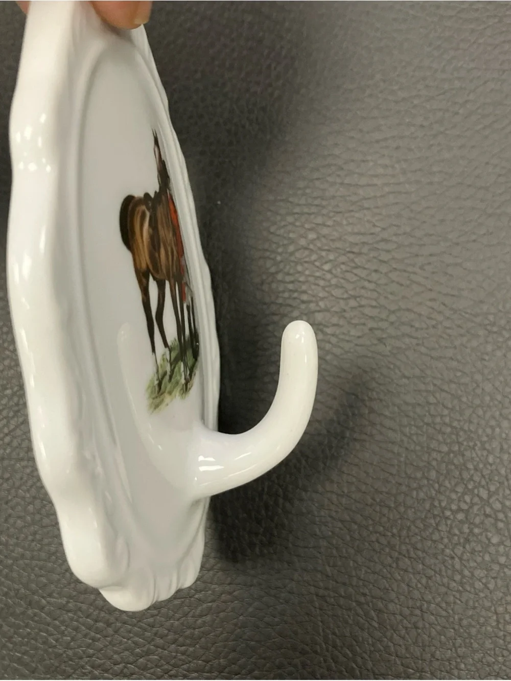 Liette International Equestrian Horse & Rider Porcelain Wall Hook decoration